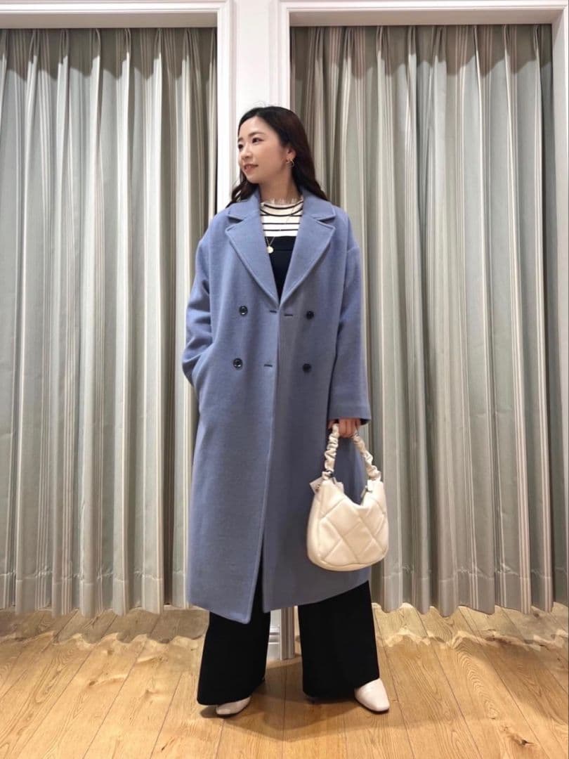 ルクールブラン ウールモッサダブルチェスターコート Mサイズ相当 美品