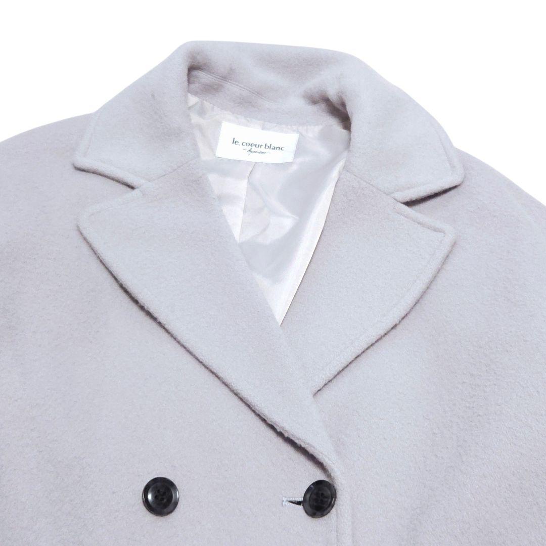 ルクールブラン ウールモッサダブルチェスターコート Mサイズ相当 美品