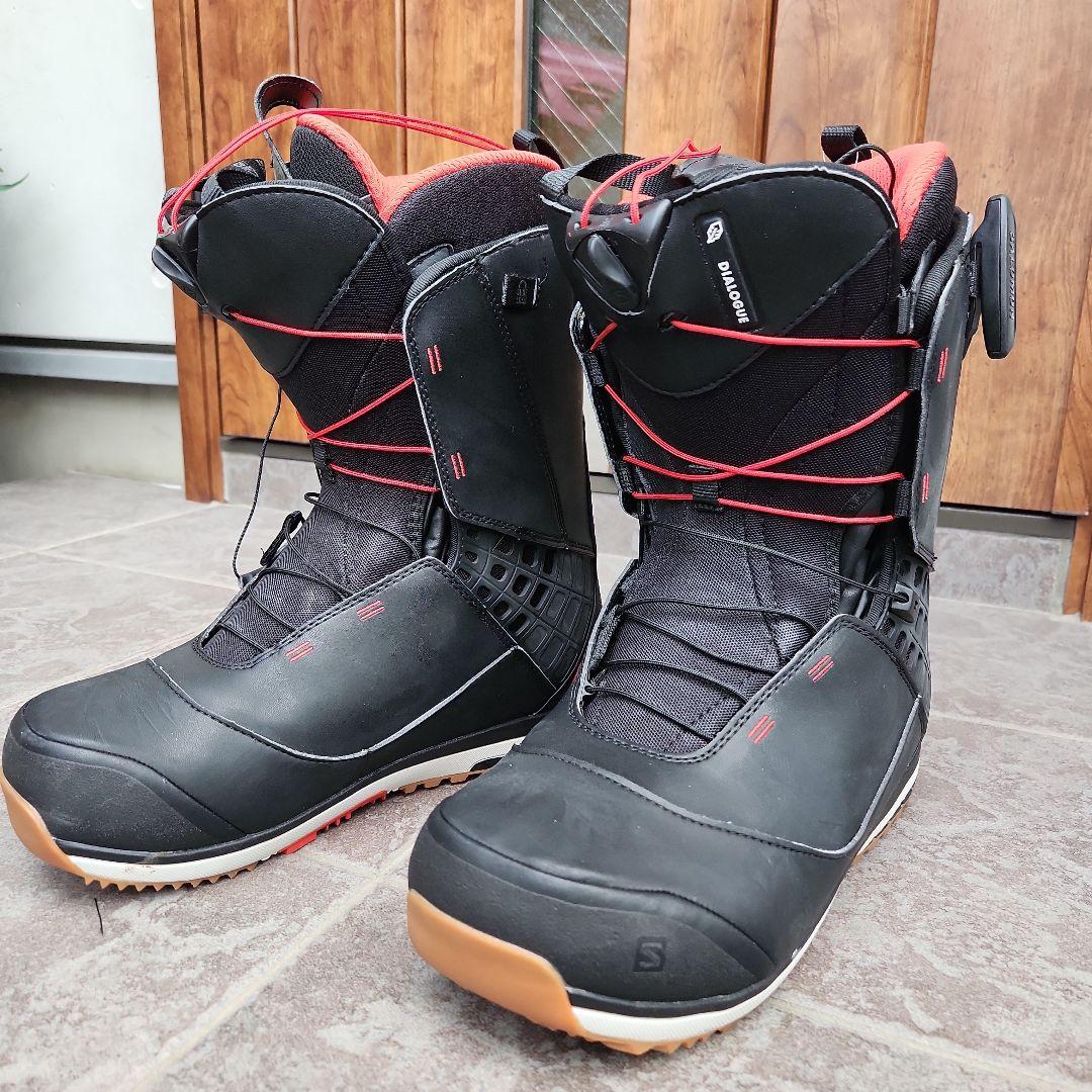 2回使用⭐Salomon DIALOGUE　Xスノーボードブーツ28cm黒赤