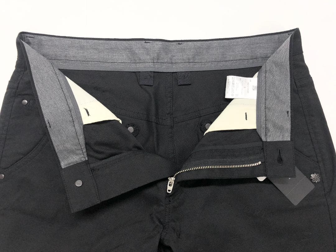 ○★新品未使用　St ANDREWS　クロッシングロゴジャガードパンツ　M　黒