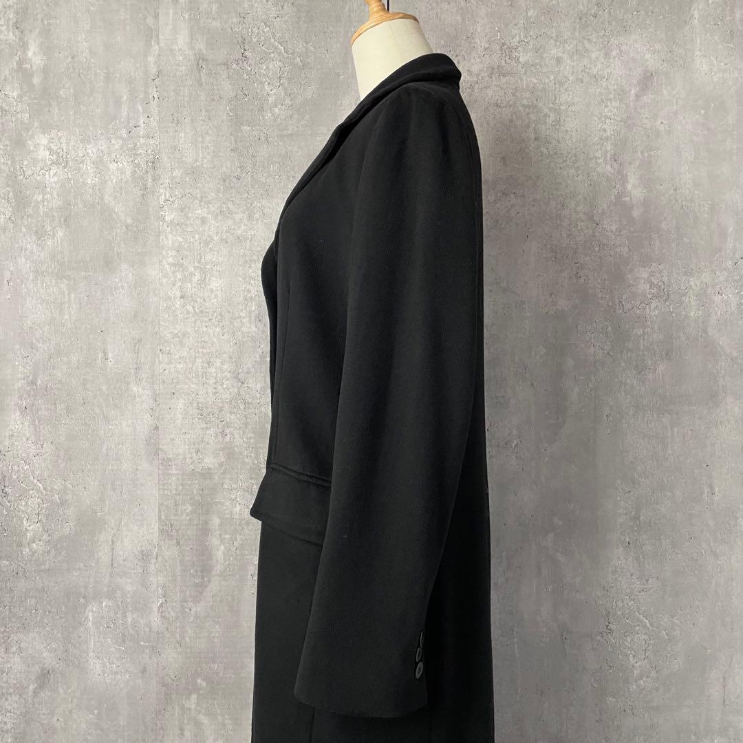 【高級】 アルマーニコレッツィオーニ ウール ロングコート イタリア製 黒 44