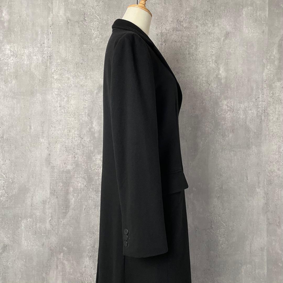 【高級】 アルマーニコレッツィオーニ ウール ロングコート イタリア製 黒 44