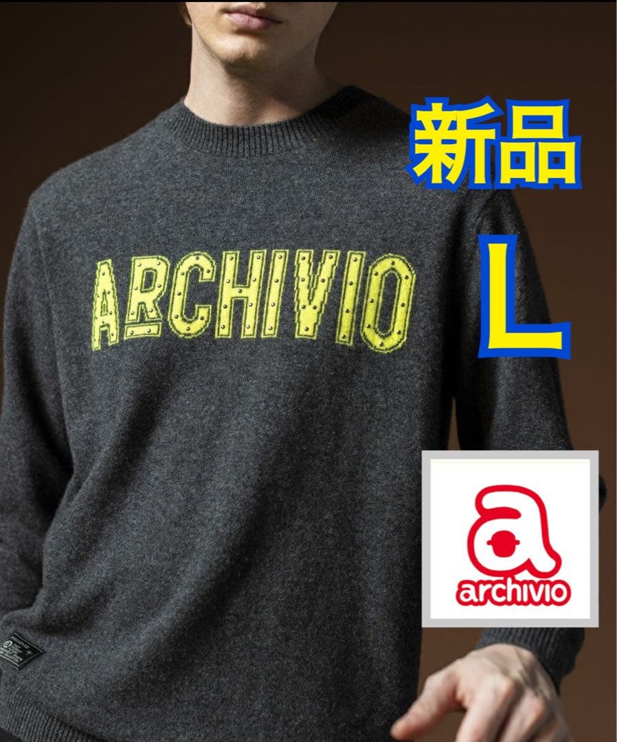 新品　アルチビオ　メンズ　カシミヤ100% ニット長袖プルオーバー　セーター