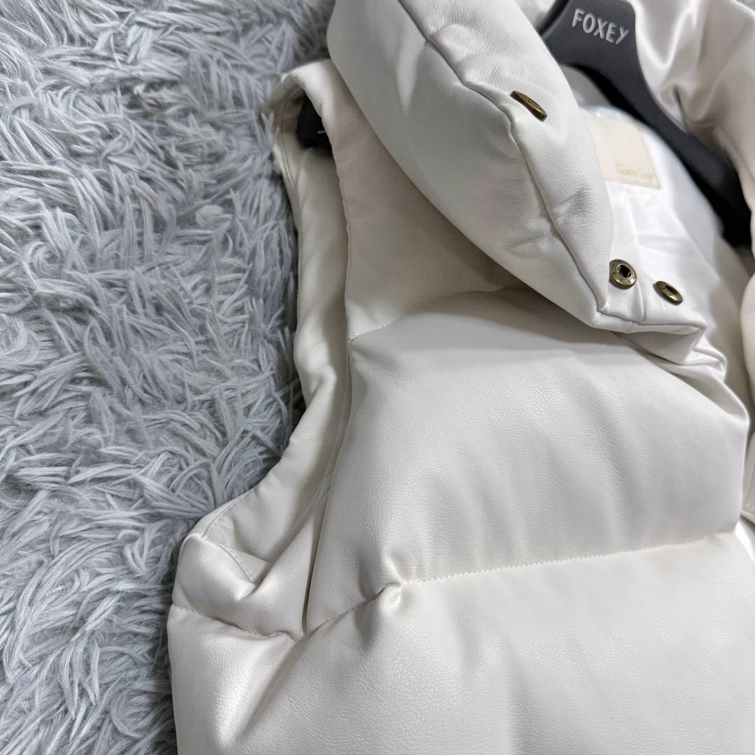 未使用級✨レア✨22AW グラムリップス エコレザーダウンベスト ホワイト F