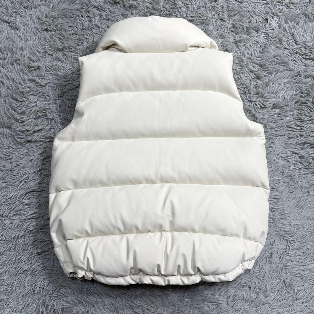 未使用級✨レア✨22AW グラムリップス エコレザーダウンベスト ホワイト F