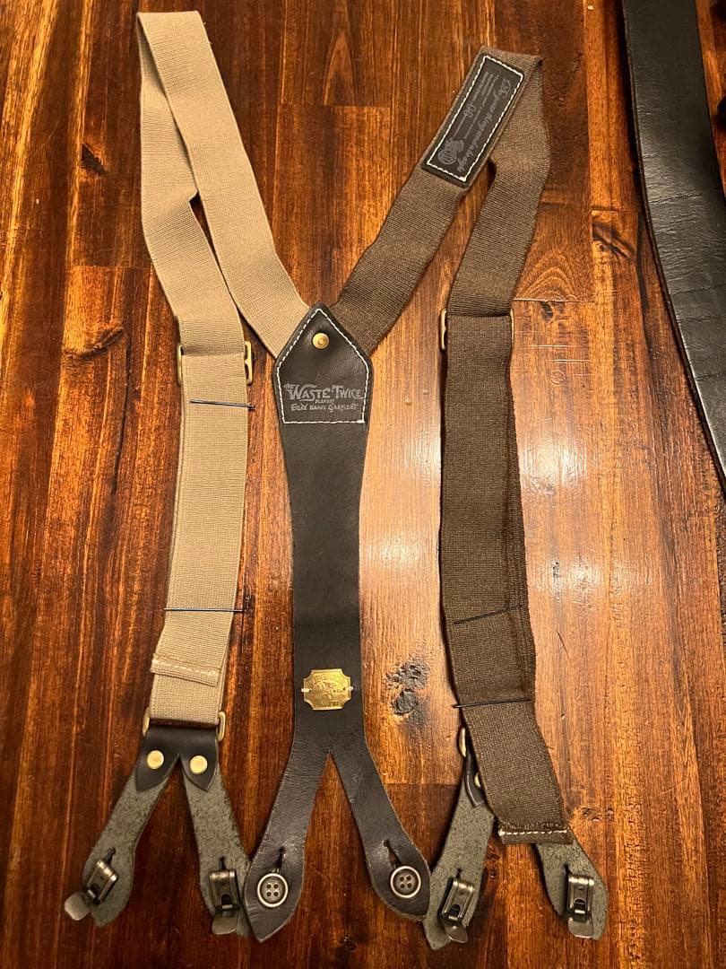 ウエストトゥワイスxシュペリオールレイバー別注コラボ　サスペンダー　激レア