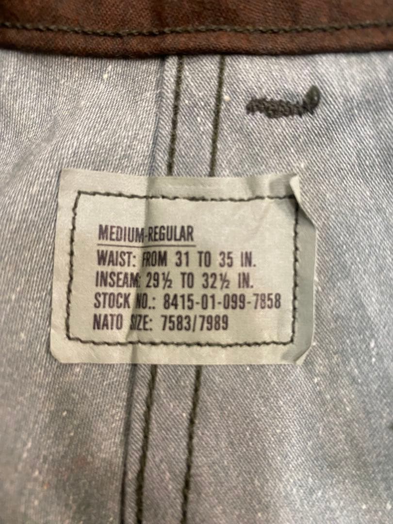 【希少】紙タグ付デッドストック 米軍実物M-65カーゴパンツ M-R 80s