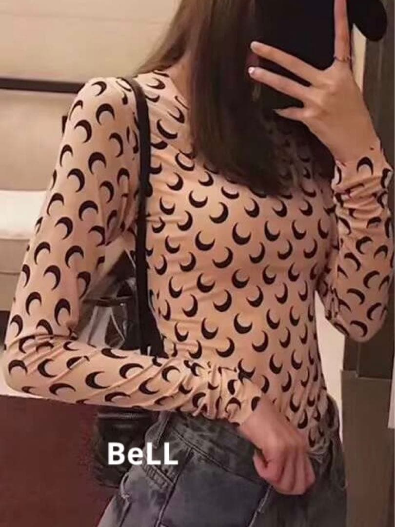 Marine Serre ムーン 長袖 レディース 肌色 人気 S