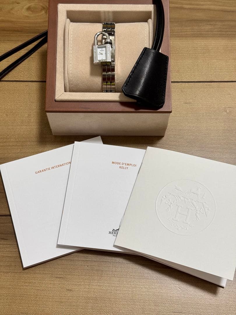 エルメス HERMES 新品未使用 ケリー ダイヤモンド 腕時計 3WAY