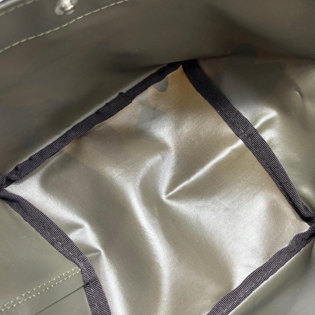 美品【エルベシャプリエ本物】トートバッグ/ミニ/キャンバス/カーキ/カモフラ柄