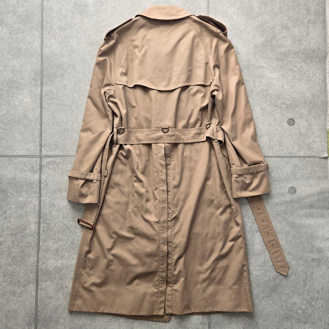バーバリー 英国製　トレンチコート　ロング丈 ノバチェック総柄　ベルト ベージュ