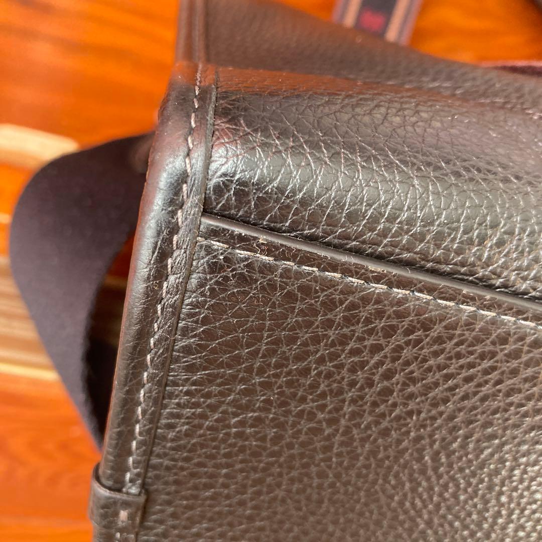 COACH ブラックレザートートバッグ