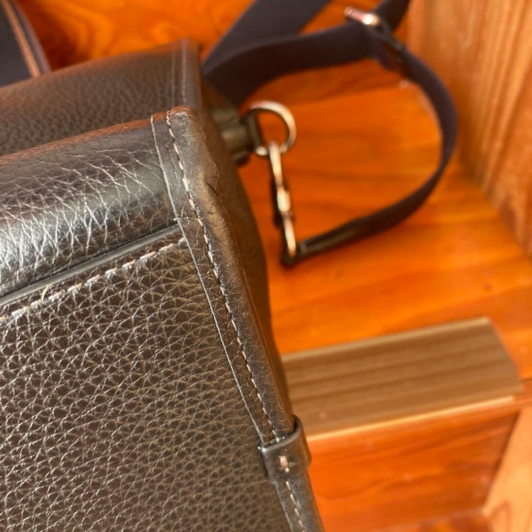 COACH ブラックレザートートバッグ