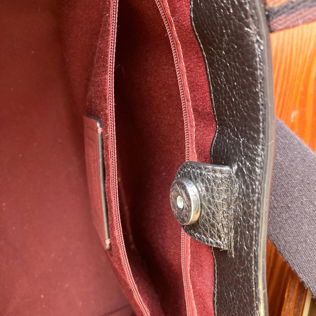 COACH ブラックレザートートバッグ