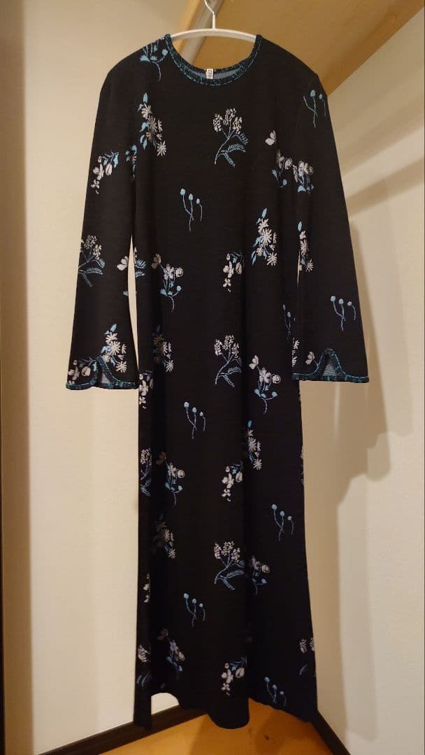 マメmame Floral Jacquard Knitted Dressサイズ2