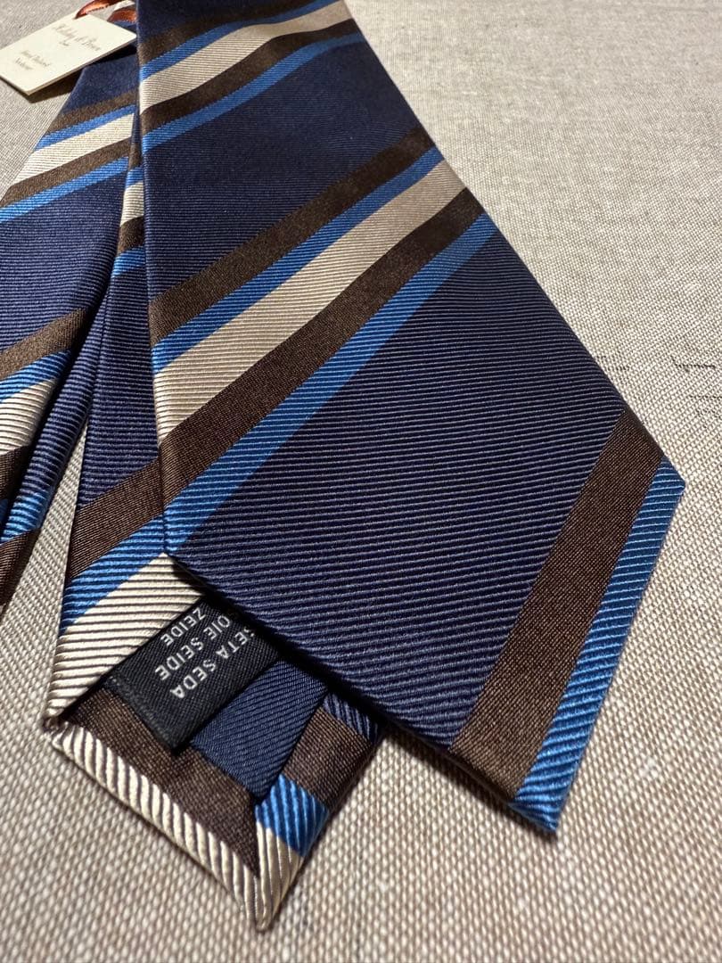 【新品】Holliday & Brown／レジンタルタイ／ネイビー／ブラウン