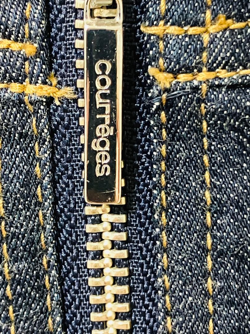 美品　Courreges クレージュ ロゴ ジップ　ジージャン　M