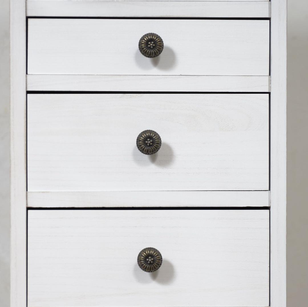 桐製　 隙間ラック　箪笥　整理タンス　書類チェスト　8段　収納　完成品