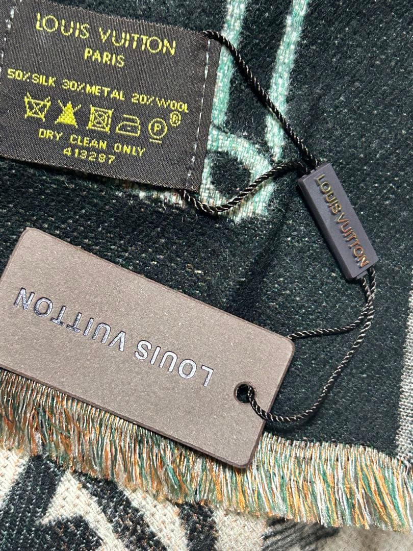 ヴィトン ストール ブラック ベージュ