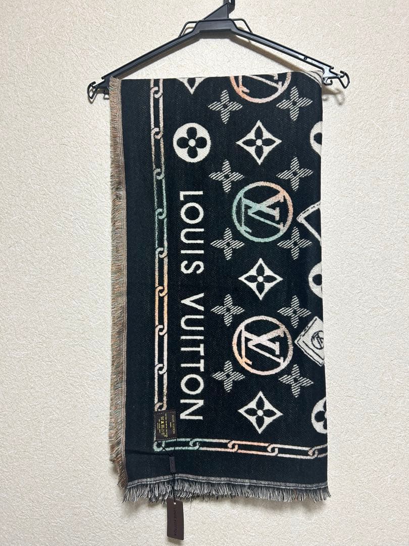 ヴィトン ストール ブラック ベージュ