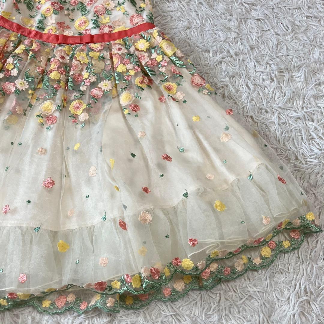 tocca BAMBINI 花柄刺繍チュールドレス　120 キッズドレス