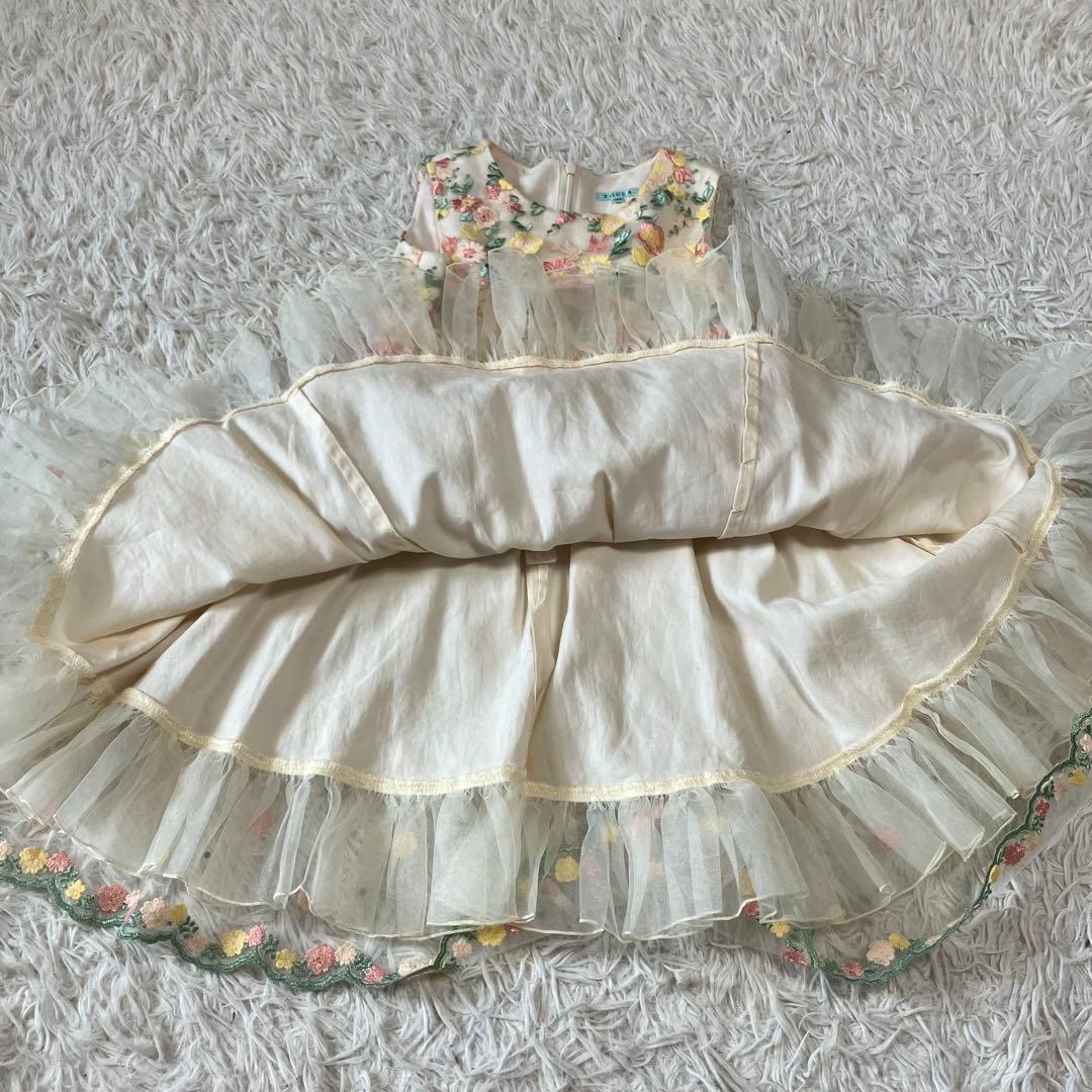 tocca BAMBINI 花柄刺繍チュールドレス　120 キッズドレス