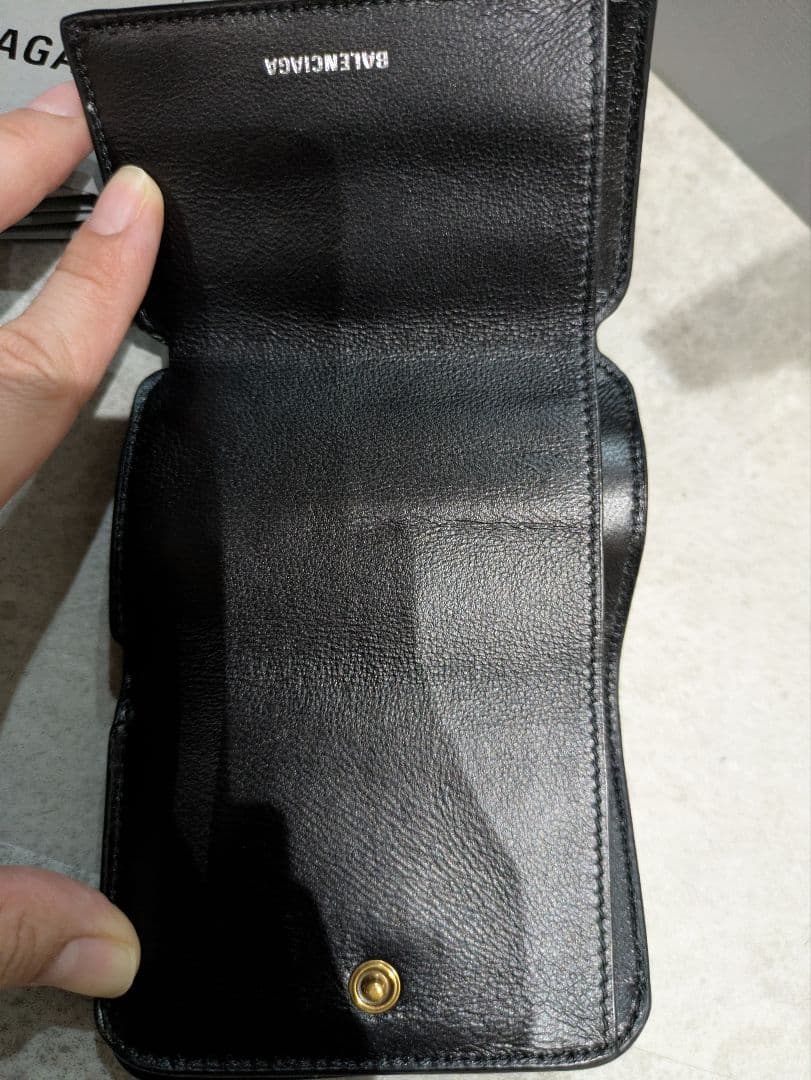 BALENCIAGA ブラック 三つ折り財布　未使用美品