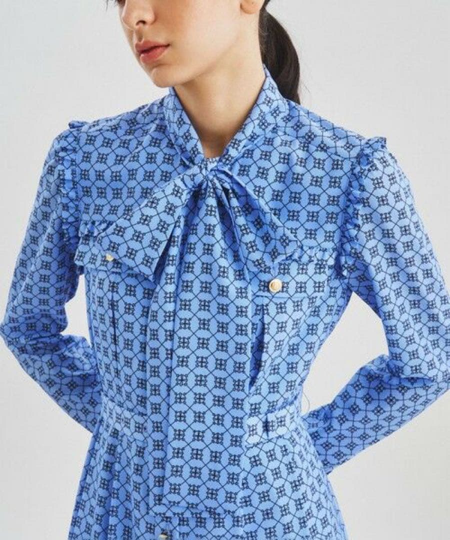 【試着のみ】キカチェックプリントドレス /GRACE CONTINENTAL