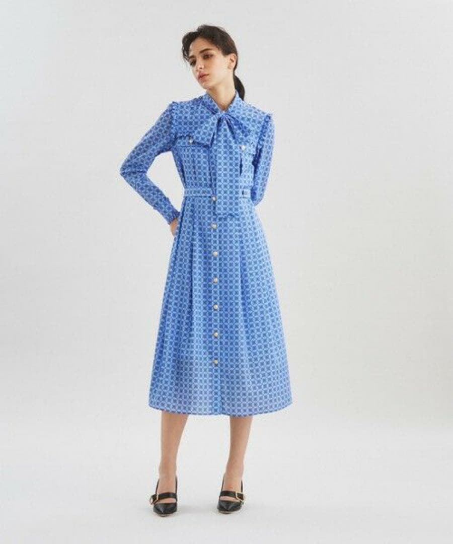 【試着のみ】キカチェックプリントドレス /GRACE CONTINENTAL