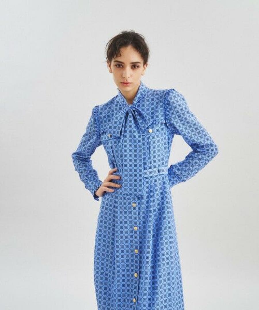 【試着のみ】キカチェックプリントドレス /GRACE CONTINENTAL