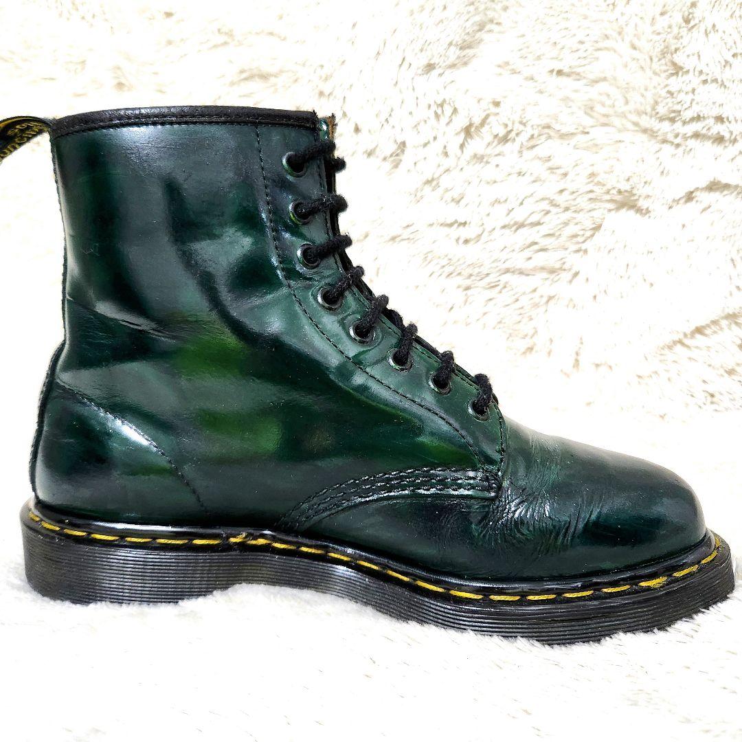 E*~様 ドクターマーチン　本革　8ホール　ブーツ　グリーン　UK8　27.0c