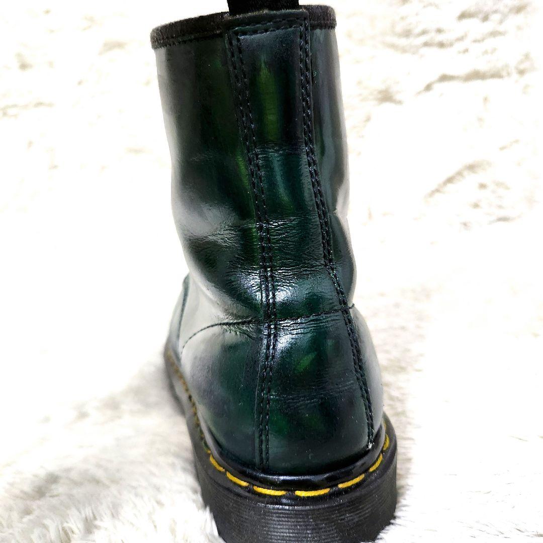 E*~様 ドクターマーチン　本革　8ホール　ブーツ　グリーン　UK8　27.0c