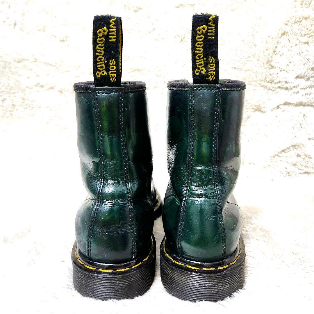 E*~様 ドクターマーチン　本革　8ホール　ブーツ　グリーン　UK8　27.0c