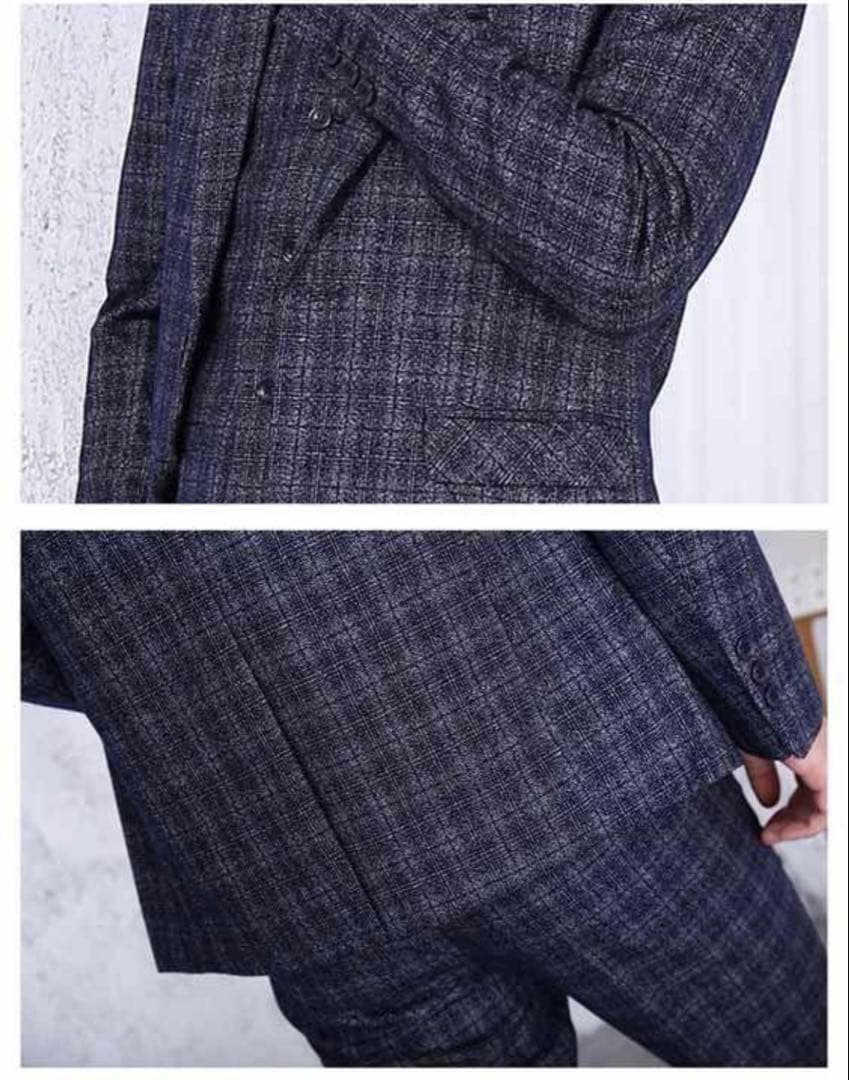 スーツ メンズ 在庫サイズM,L,XL,2XL 一つボタン 3ピーススーツ