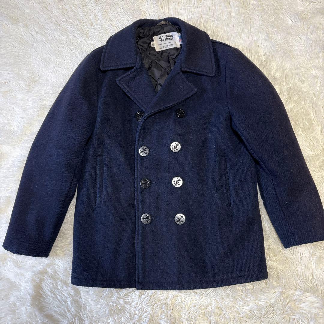 希少✨Schottショットピーコート　ネイビー　40サイズ　ウール
