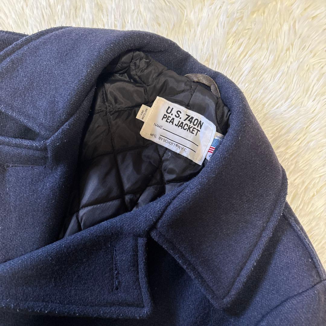 希少✨Schottショットピーコート　ネイビー　40サイズ　ウール