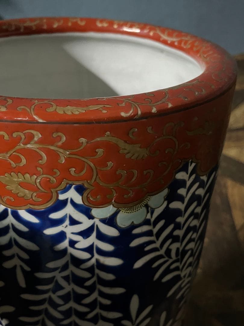 ゆきねー＊傘立て アンティーク 陶器 重圧 インテリア 和