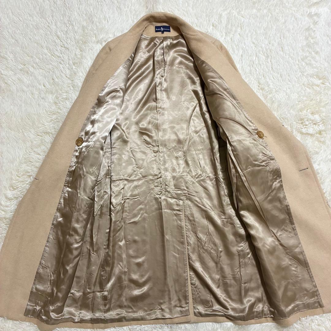 美品 ラルフローレン ロングチェスターコート ダブルブレスト ウール 男女兼用