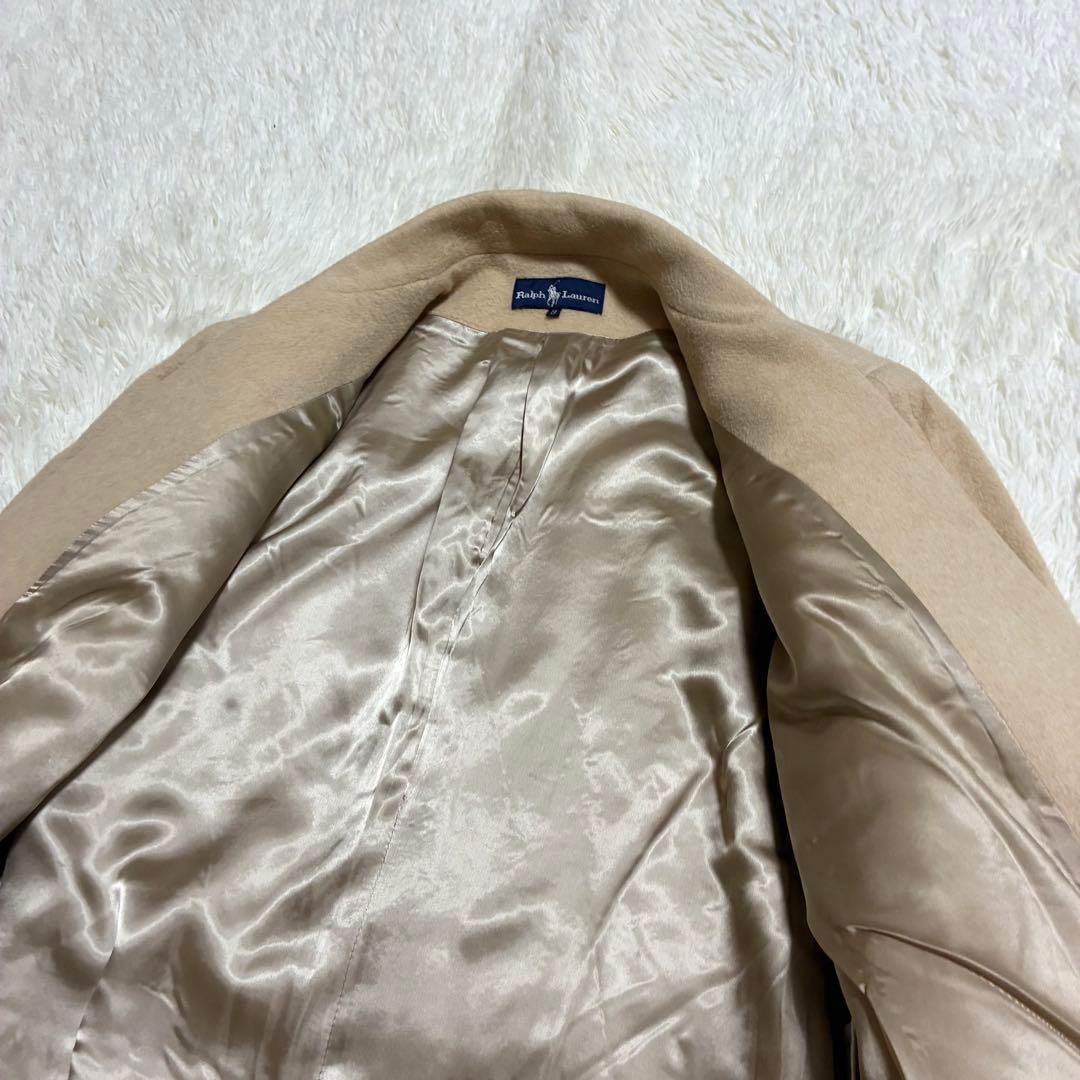 美品 ラルフローレン ロングチェスターコート ダブルブレスト ウール 男女兼用