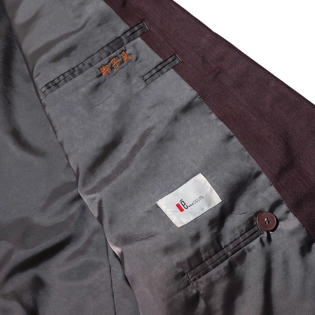 ヴィンテージ バーガンディ カラー ダブル ウール セットアップ スーツ 赤