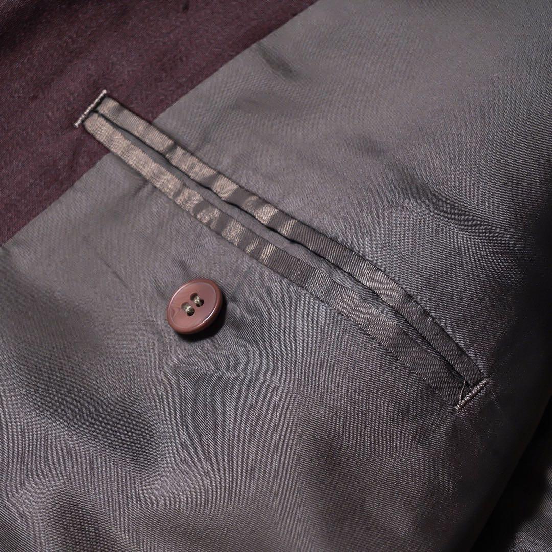 ヴィンテージ バーガンディ カラー ダブル ウール セットアップ スーツ 赤