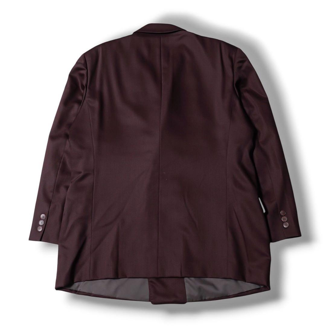 ヴィンテージ バーガンディ カラー ダブル ウール セットアップ スーツ 赤