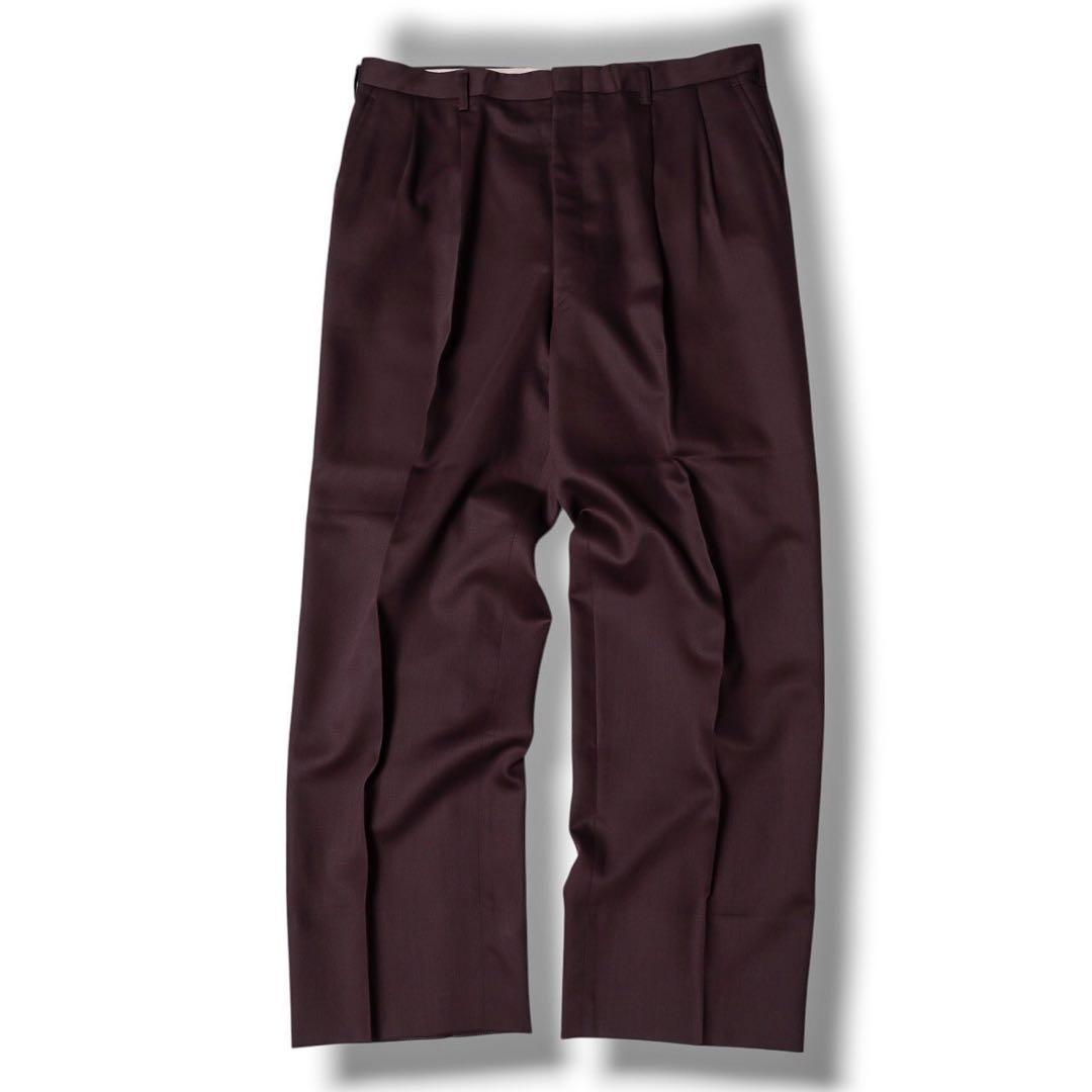 ヴィンテージ バーガンディ カラー ダブル ウール セットアップ スーツ 赤