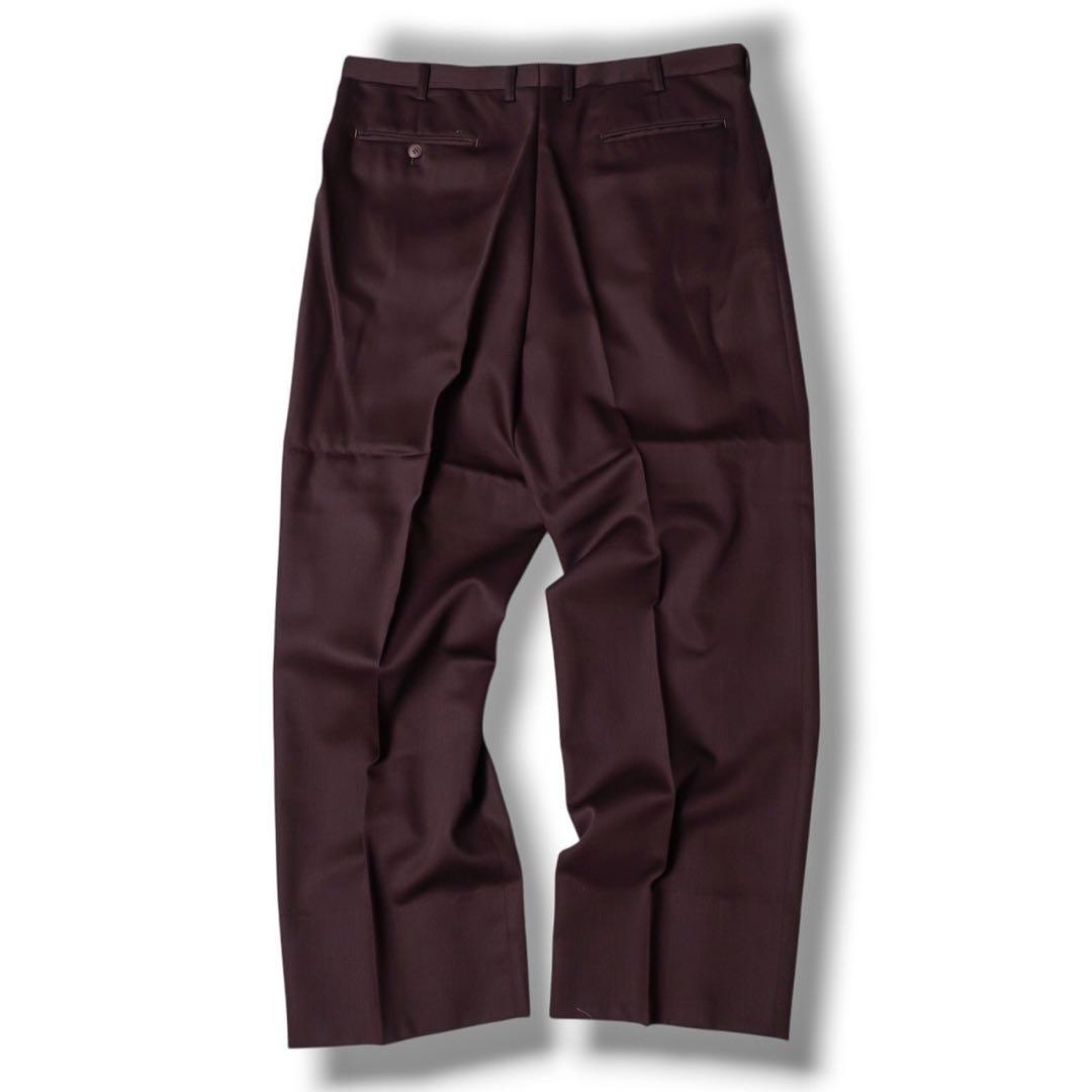 ヴィンテージ バーガンディ カラー ダブル ウール セットアップ スーツ 赤