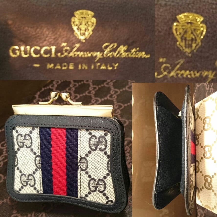 美品 GUCCI OLD オールドグッチ がま口 小銭入れ ケース