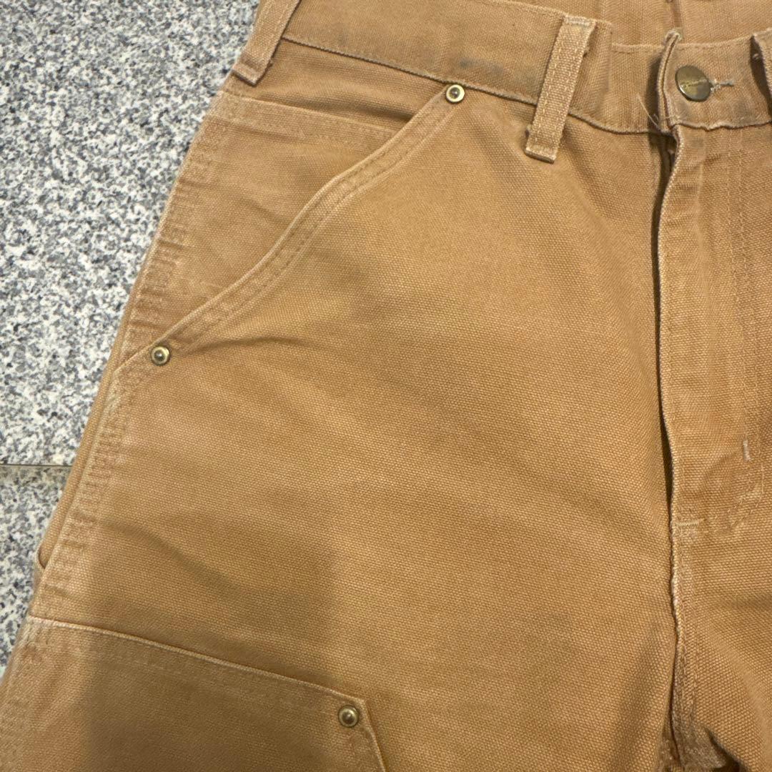 【USA製・W30】名作 カーハート B01 ダブルニー ダックパンツ ベージュ