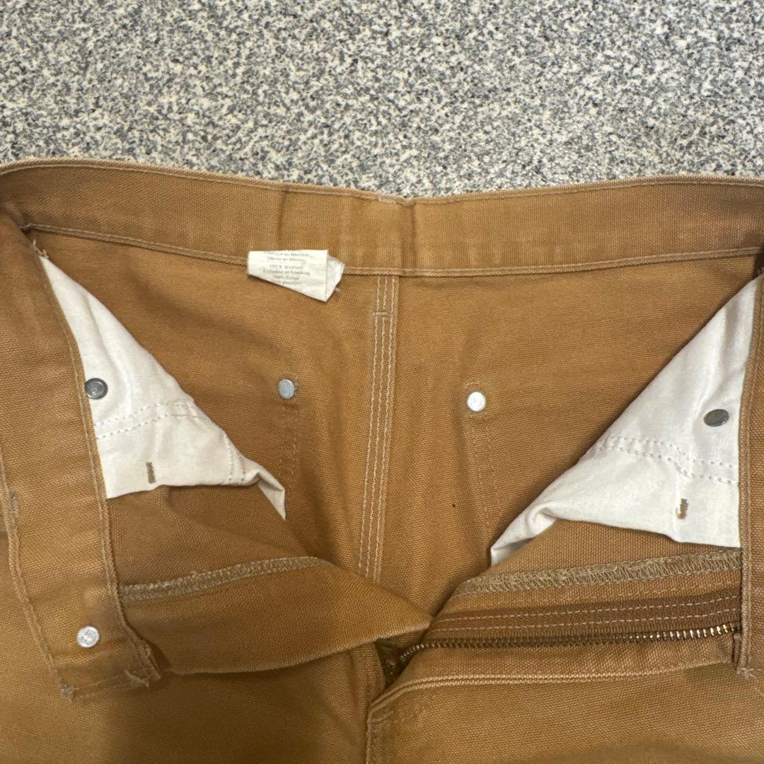 【USA製・W30】名作 カーハート B01 ダブルニー ダックパンツ ベージュ
