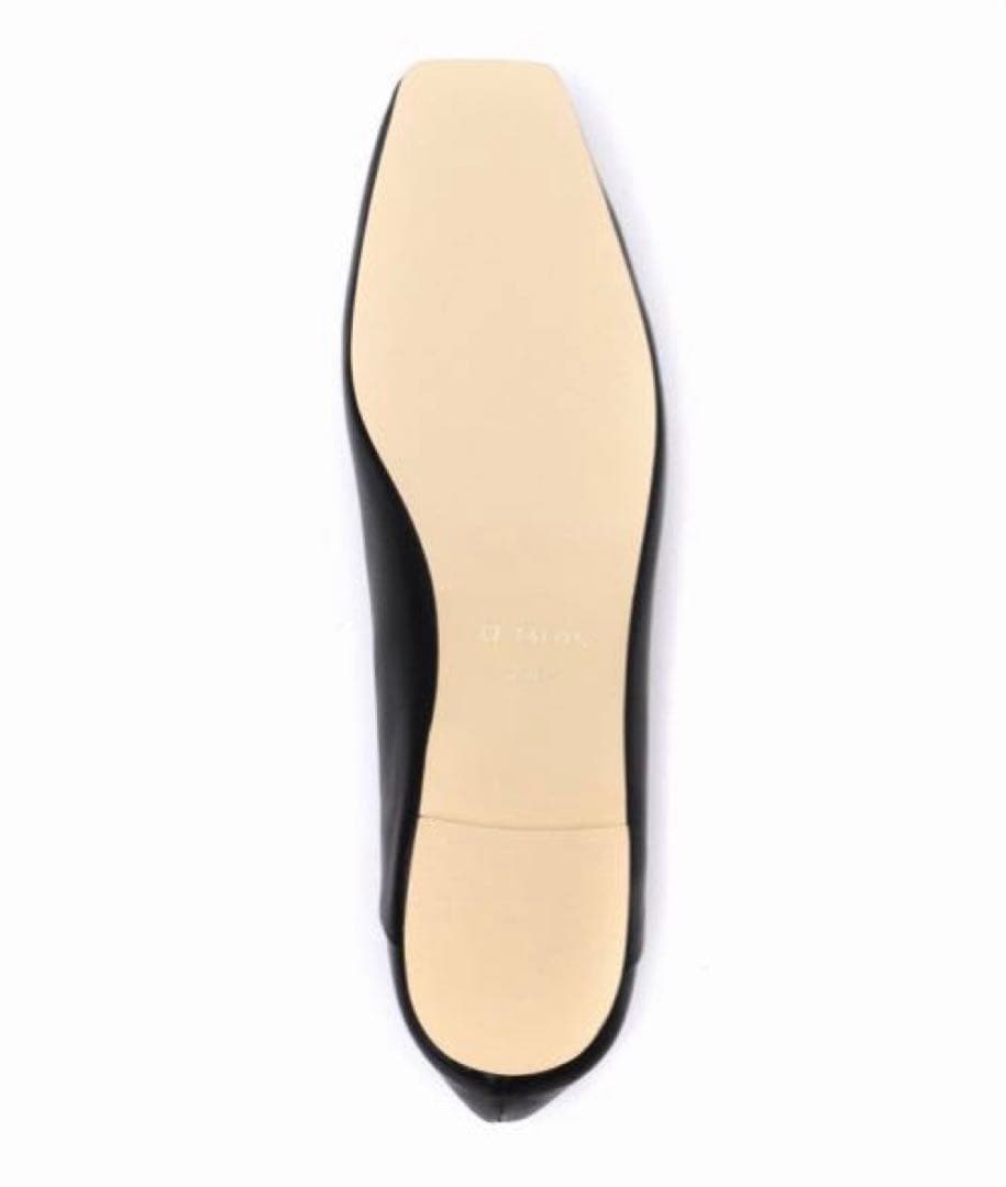 スタッズ付きブラックフラットシューズ letalon 試着のみ