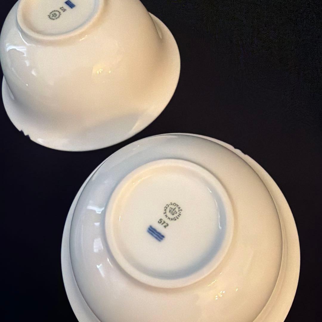 ロイヤルコペンハーゲン スープ椀　ボウル　れんげ　ペア