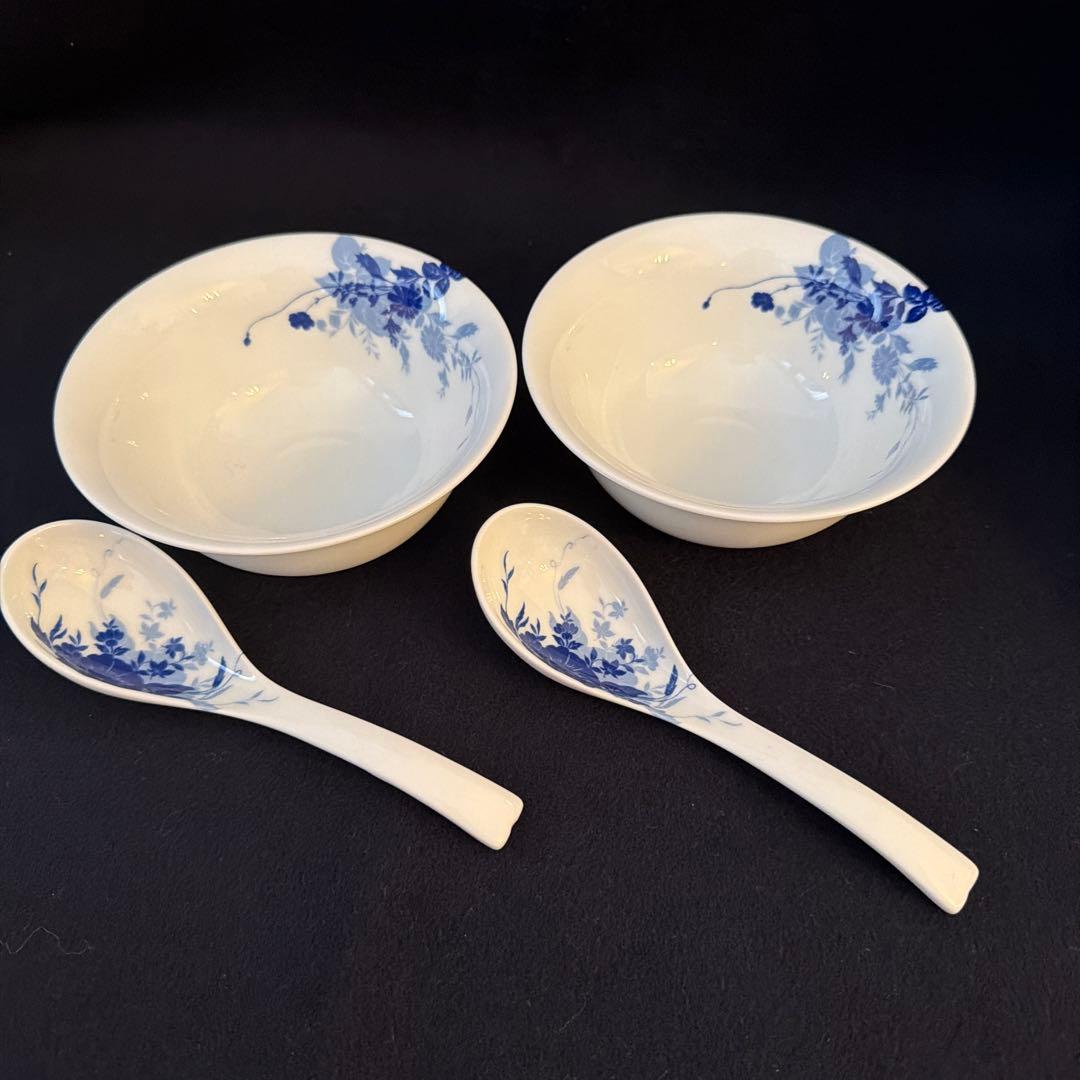 ロイヤルコペンハーゲン スープ椀　ボウル　れんげ　ペア